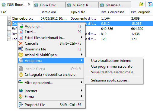You can preview files in an archive.