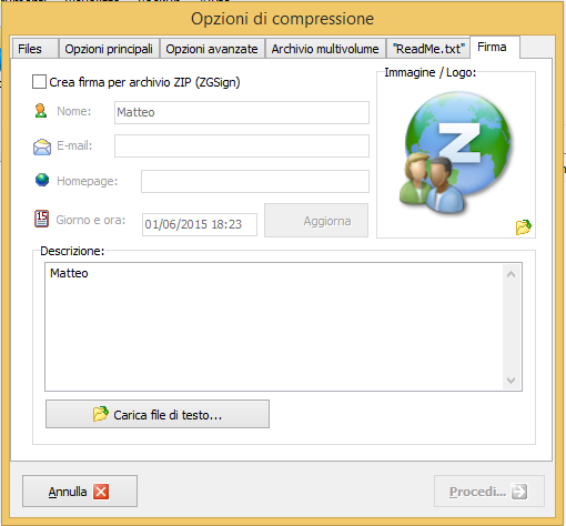 The compression dialog.
