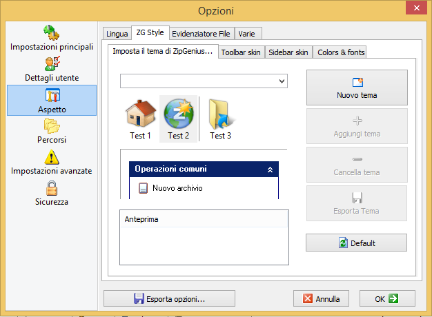 Customize the look & feel of ZipGenius with several settings.